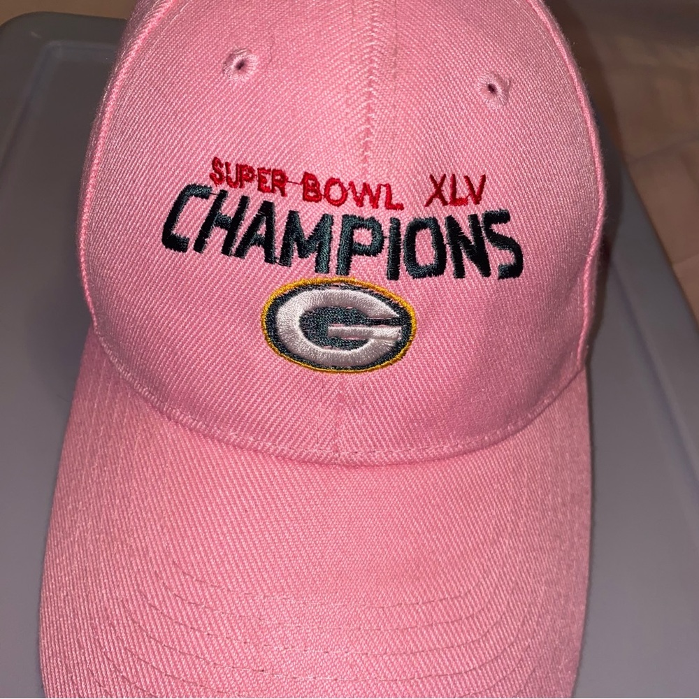 Green Bay Packers Super Bowl XLV Champion Hat, Womens, Pink, Strap Back